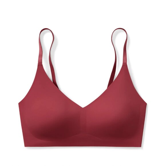 NWT True & Co. True Body Triangle Lace Racerback Bra in Garnet Red Size Medium - Picture 1 of 5